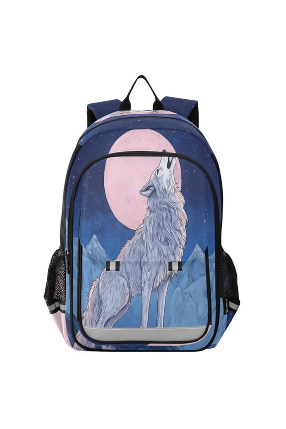 Backpack 12.9 *5.1 * 17.7 Inches Outing Backpack, Shopping Backpack, Travel Backpack Roaring Wolf
