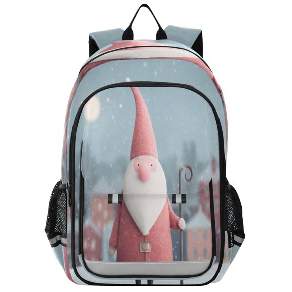 Backpack 12.9 *5.1 * 17.7 Inches Outing Backpack, Shopping Backpack, Travel Backpack Romantic Santa Claus Pattern