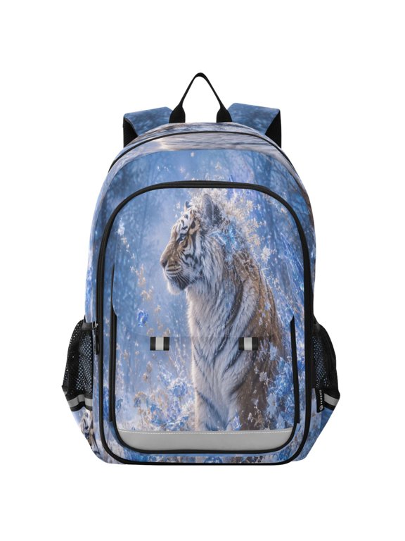 Backpack 12.9 *5.1 * 17.7 Inches Outing Backpack, Shopping Backpack, Travel Backpack Snow Tiger Winter