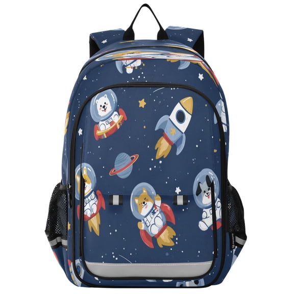 Backpack 12.9 *5.1 * 17.7 Inches Outing Backpack, Shopping Backpack, Travel Backpack Space Themed Astronaut Dogs