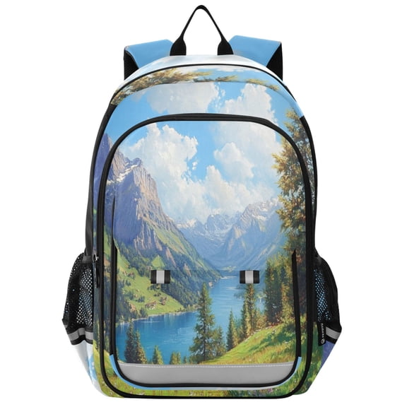 Backpack 12.9 *5.1 * 17.7 Inches Outing Backpack, Shopping Backpack, Travel Backpack Spring River