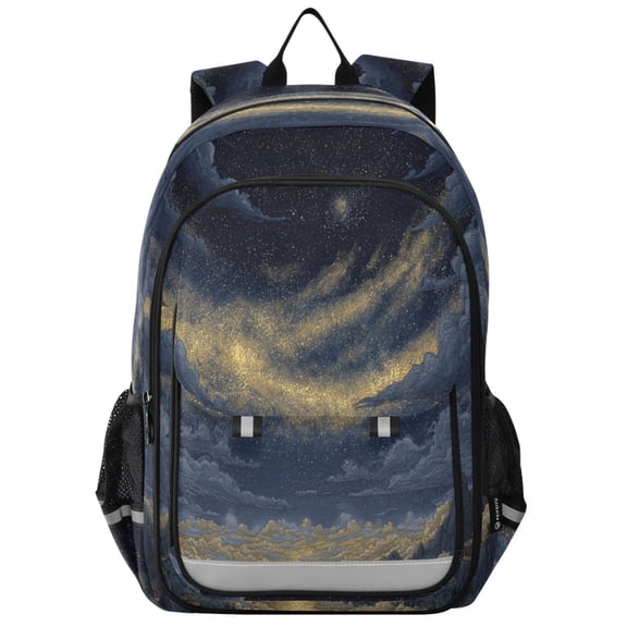 Backpack 12.9 *5.1 * 17.7 Inches Outing Backpack, Shopping Backpack, Travel Backpack Star Night