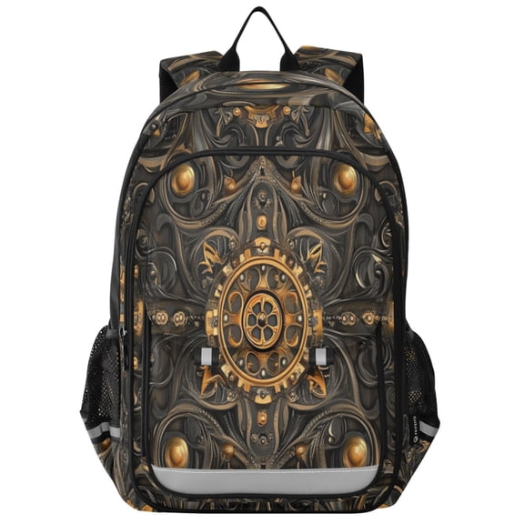 Backpack 12.9 *5.1 * 17.7 Inches Outing Backpack, Shopping Backpack, Travel Backpack Steampunk Style Gears