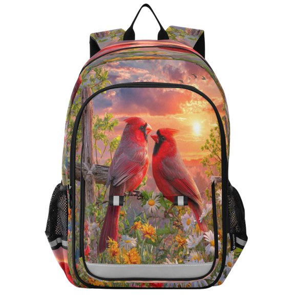 Backpack 12.9 *5.1 * 17.7 Inches Outing Backpack, Shopping Backpack, Travel Backpack Sunrise Bird Scene