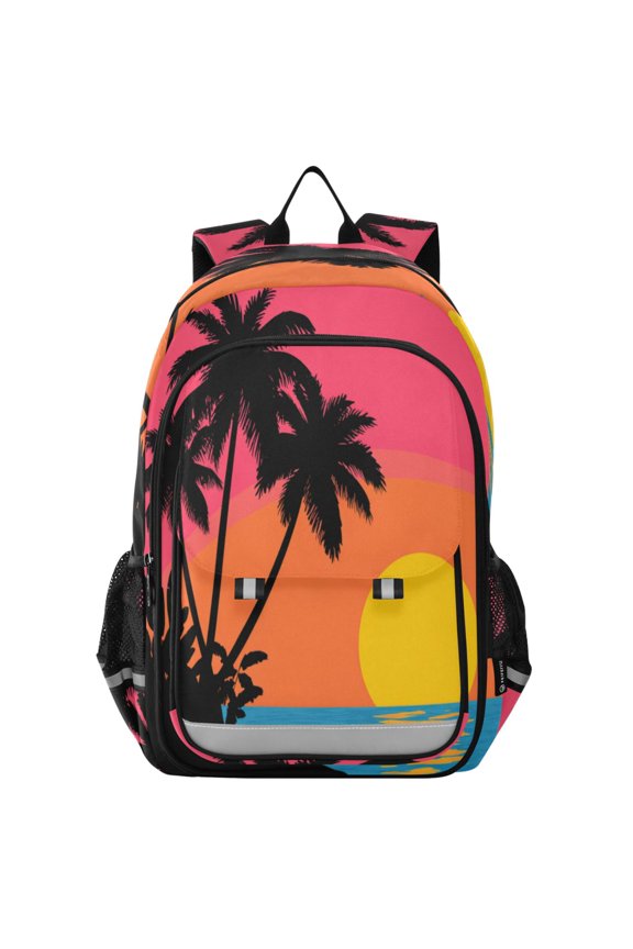 Backpack 12.9 *5.1 * 17.7 Inches Outing Backpack, Shopping Backpack, Travel Backpack Sunset Coconut