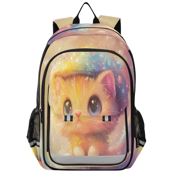 Backpack 12.9 *5.1 * 17.7 Inches Outing Backpack, Shopping Backpack, Travel Backpack Super Beautiful Orange Cat