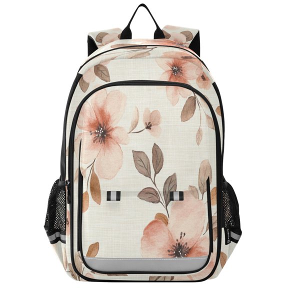 Backpack 12.9 *5.1 * 17.7 Inches Outing Backpack, Shopping Backpack, Travel Backpack Super Beautiful Orange Flowers