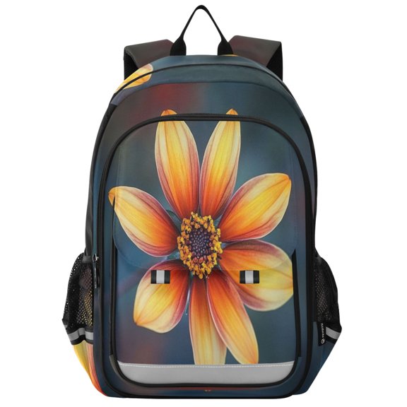 Backpack 12.9 *5.1 * 17.7 Inches Outing Backpack, Shopping Backpack, Travel Backpack Super Cool Yellow Flowers