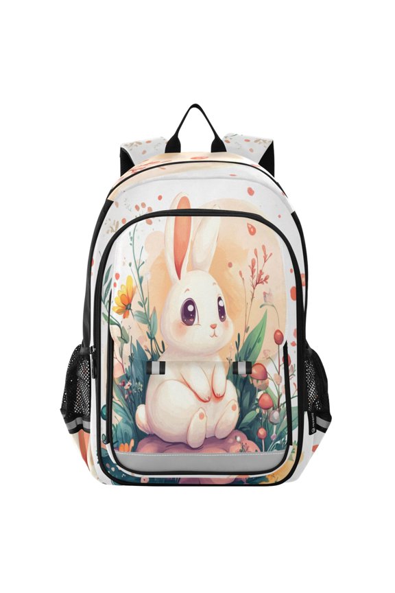 Backpack 12.9 *5.1 * 17.7 Inches Outing Backpack, Shopping Backpack, Travel Backpack Super Cute Cartoon Rabbit