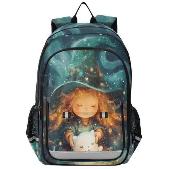 Backpack 12.9 *5.1 * 17.7 Inches Outing Backpack, Shopping Backpack, Travel Backpack Super Cute Elf Cats