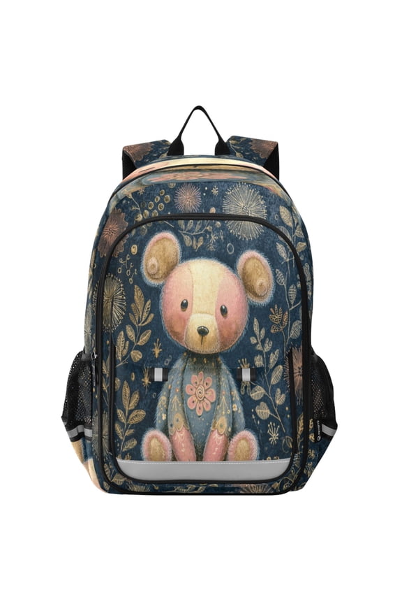 Backpack 12.9 *5.1 * 17.7 Inches Outing Backpack, Shopping Backpack, Travel Backpack Teddy Bear Pastel Style