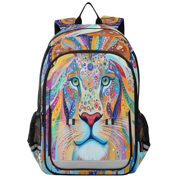 Backpack 12.9 *5.1 * 17.7 Inches Outing Backpack, Shopping Backpack, Travel Backpack The Lion and The Rain