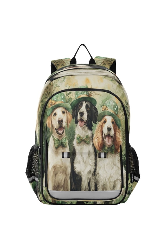 Backpack 12.9 *5.1 * 17.7 Inches Outing Backpack, Shopping Backpack, Travel Backpack Three Dogs Waiting