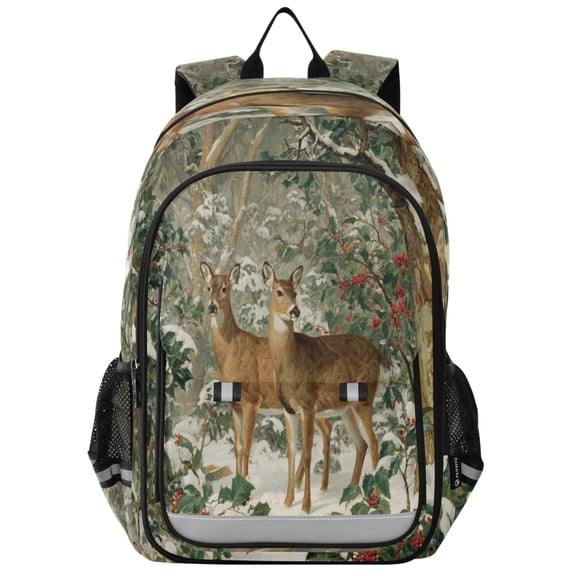 Backpack 12.9 *5.1 * 17.7 Inches Outing Backpack, Shopping Backpack, Travel Backpack Two Deer