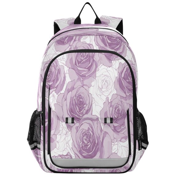 Backpack 12.9 *5.1 * 17.7 Inches Outing Backpack, Shopping Backpack, Travel Backpack Vector Illustration Rose