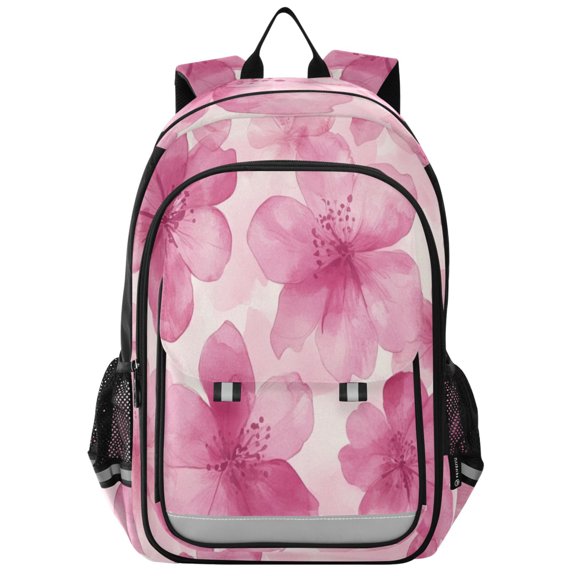 Backpack 12.9 *5.1 * 17.7 Inches Outing Backpack, Shopping Backpack, Travel Backpack Vibrant Pink Flowers