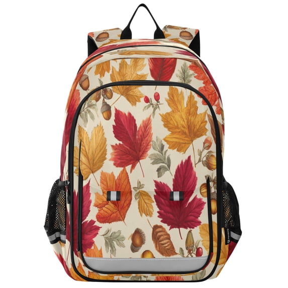 Backpack 12.9 *5.1 * 17.7 Inches Outing Backpack, Shopping Backpack, Travel Backpack Yellow Leaves