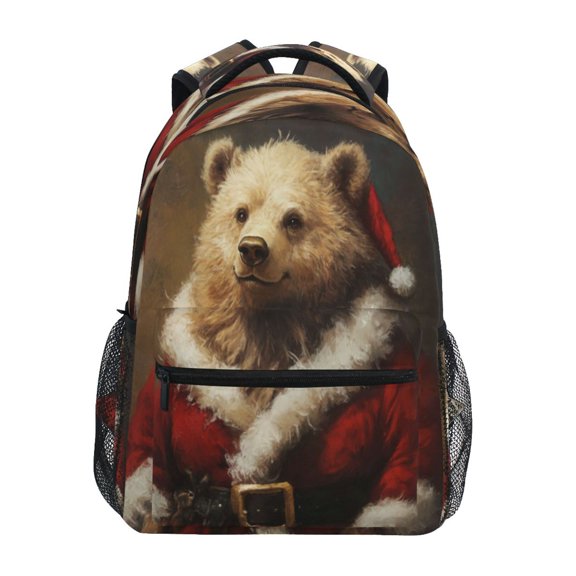 Backpack 16x11.4x6.9 Inches Fashion Backpack Shopping Travel Outing Backpack A Santa Bear