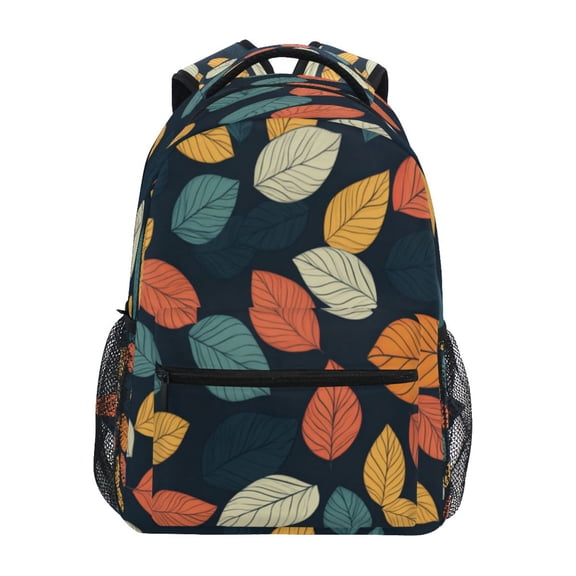 Backpack 16x11.4x6.9 Inches Fashion Backpack Shopping Travel Outing Backpack Beautiful Coloured Leaves