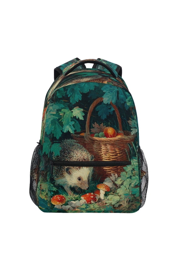 Backpack 16x11.4x6.9 Inches Fashion Backpack Shopping Travel Outing Backpack Beautiful Cute Hedgehog