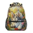 thumbnail image 1 of Backpack 16x11.4x6.9 Inches Fashion Backpack Shopping Travel Outing Backpack Beautiful Garden Husky, 1 of 9
