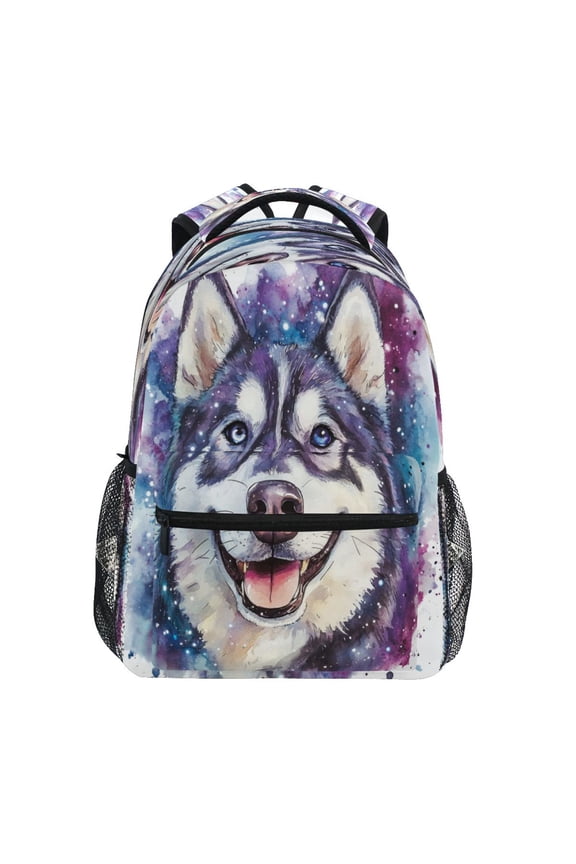 Backpack 16x11.4x6.9 Inches Fashion Backpack Shopping Travel Outing Backpack Beautiful Husky Dog
