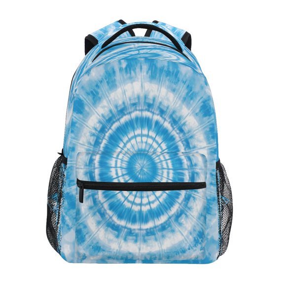 Backpack 16x11.4x6.9 Inches Fashion Backpack Shopping Travel Outing Backpack Beautiful Light Blue Tie Dye