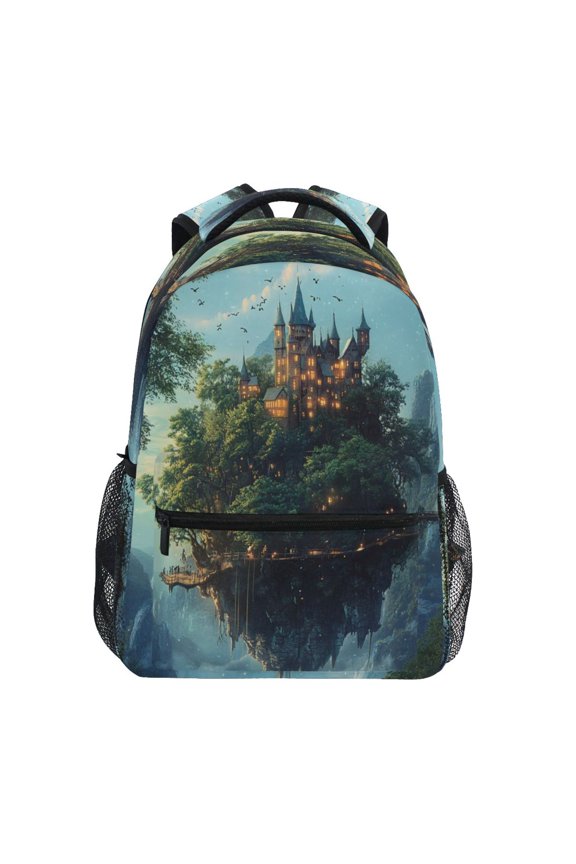 Backpack 16x11.4x6.9 Inches Fashion Backpack Shopping Travel Outing Backpack Beautiful Magic Castle