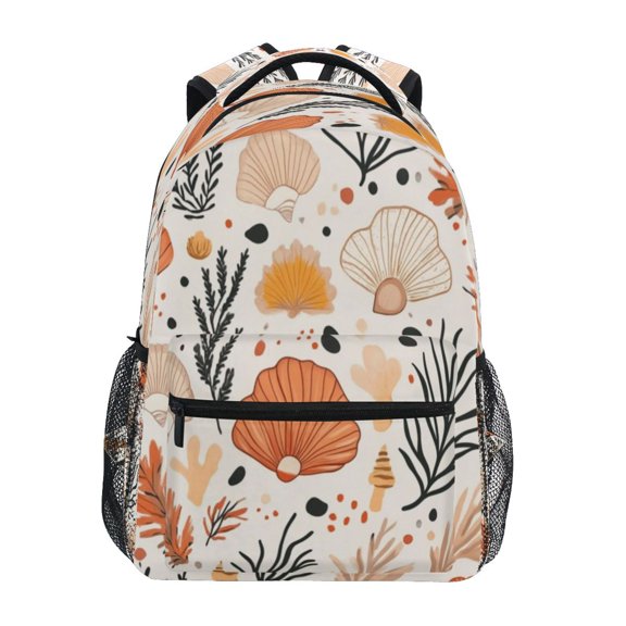 Backpack 16x11.4x6.9 Inches Fashion Backpack Shopping Travel Outing Backpack Beautiful Shells Of Colour