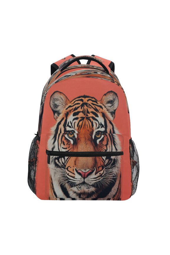 Backpack 16x11.4x6.9 Inches Fashion Backpack Shopping Travel Outing Backpack Big Tiger