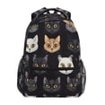 thumbnail image 1 of Backpack 16x11.4x6.9 Inches Fashion Backpack Shopping Travel Outing Backpack Black Cartoon Cat Face, 1 of 9