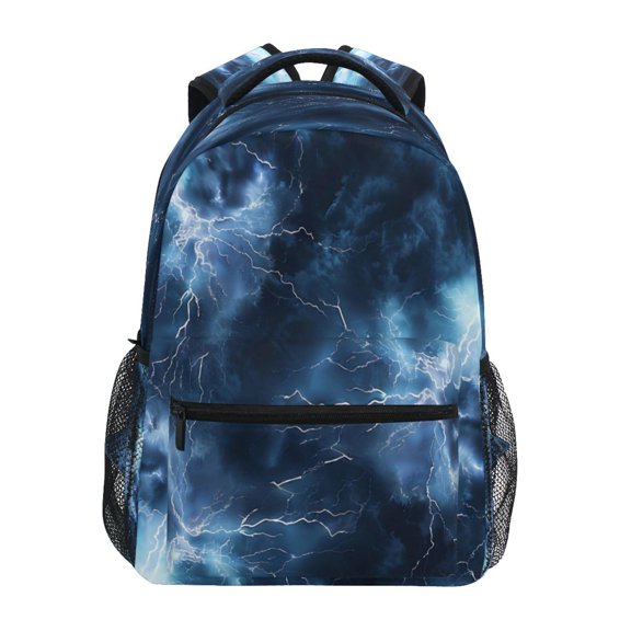 Backpack 16x11.4x6.9 Inches Fashion Backpack Shopping Travel Outing Backpack Blue Lightning