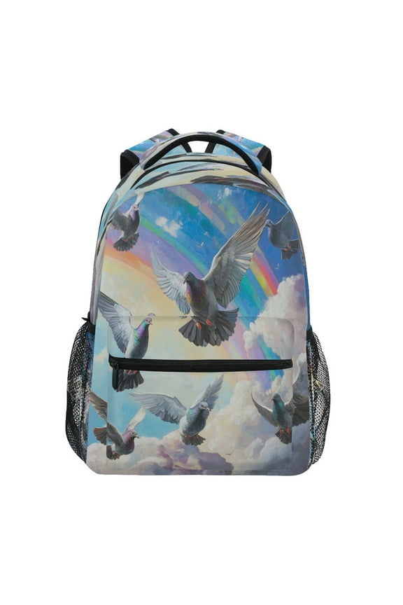 Backpack 16x11.4x6.9 Inches Fashion Backpack Shopping Travel Outing Backpack Cartoon Beautiful Pigeon