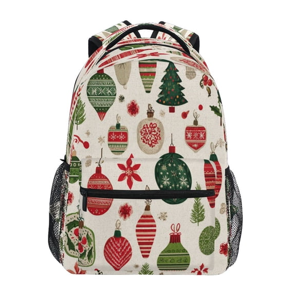 Backpack 16x11.4x6.9 Inches Fashion Backpack Shopping Travel Outing Backpack Cartoon Christmas Element Pattern