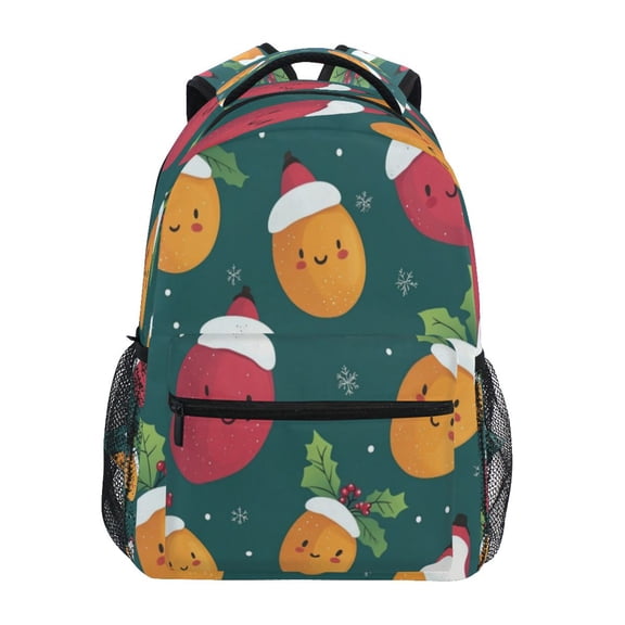 Backpack 16x11.4x6.9 Inches Fashion Backpack Shopping Travel Outing Backpack Cartoon Cute Christmas Mango