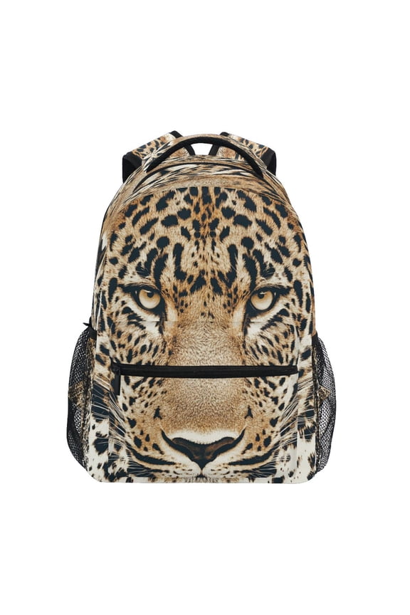 Backpack 16x11.4x6.9 Inches Fashion Backpack Shopping Travel Outing Backpack Cartoon Leopard Face