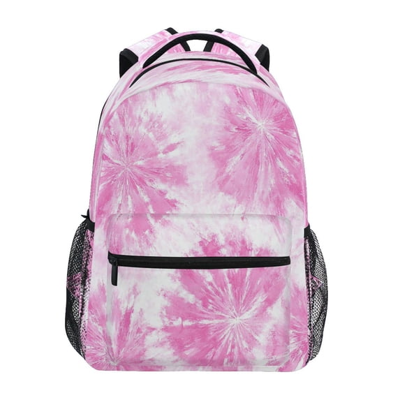 Backpack 16x11.4x6.9 Inches Fashion Backpack Shopping Travel Outing Backpack Cartoon Pink Tie-dye