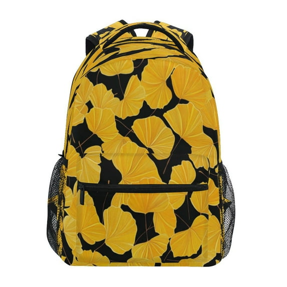 Backpack 16x11.4x6.9 Inches Fashion Backpack Shopping Travel Outing Backpack Cartoon Pretty Ginkgo Leaf