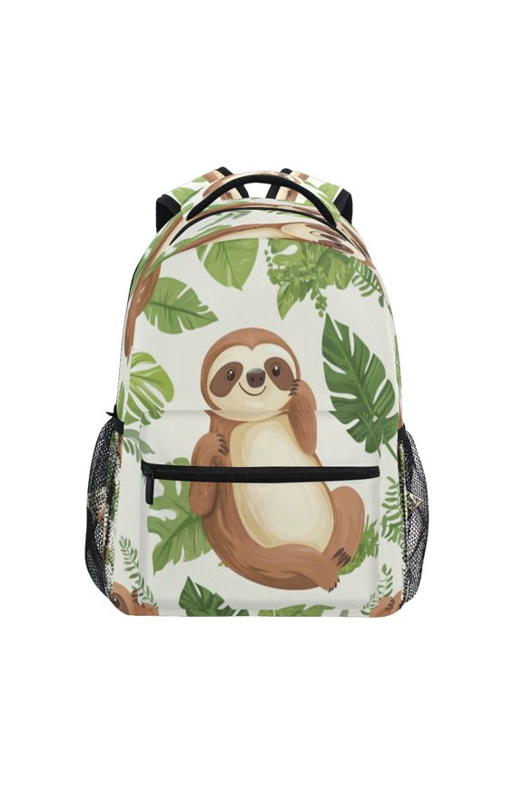 Backpack 16x11.4x6.9 Inches Fashion Backpack Shopping Travel Outing Backpack Cartoon Sloth