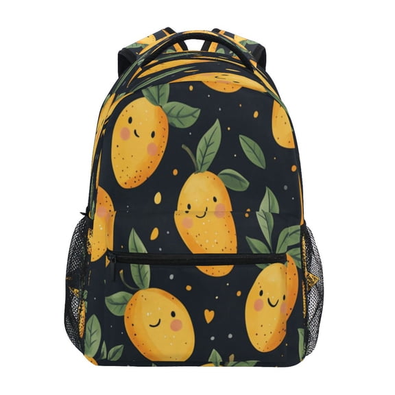 Backpack 16x11.4x6.9 Inches Fashion Backpack Shopping Travel Outing Backpack Cartoon Smile Mango