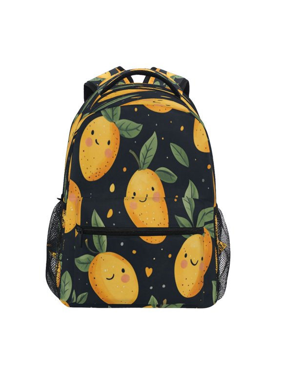 Backpack 16x11.4x6.9 Inches Fashion Backpack Shopping Travel Outing Backpack Cartoon Smile Mango