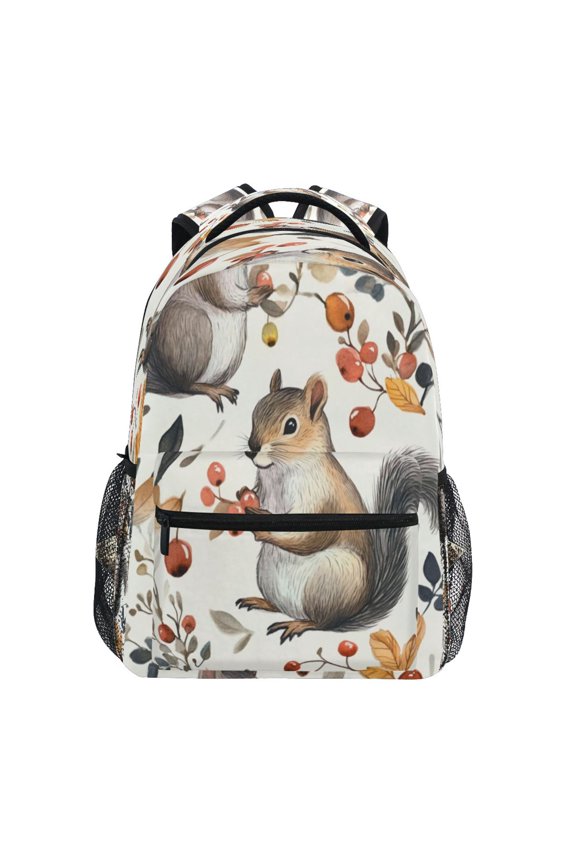 Backpack 16x11.4x6.9 Inches Fashion Backpack Shopping Travel Outing Backpack Cartoon Squirrel