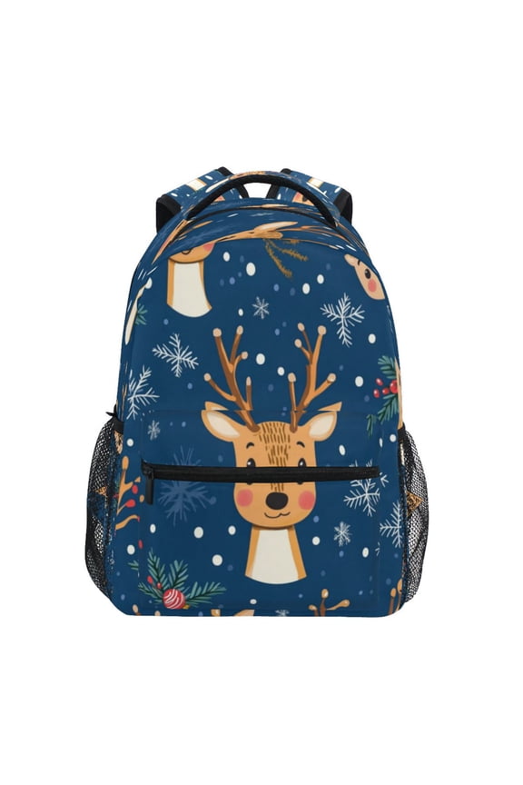 Backpack 16x11.4x6.9 Inches Fashion Backpack Shopping Travel Outing Backpack Christmas Fawn