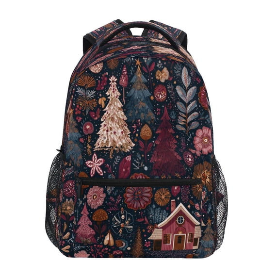 Backpack 16x11.4x6.9 Inches Fashion Backpack Shopping Travel Outing Backpack Christmas Little House