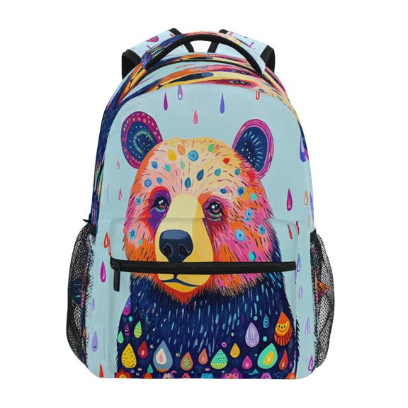 Backpack 16x11.4x6.9 Inches Fashion Backpack Shopping Travel Outing Backpack Colorful Cuddly Bear