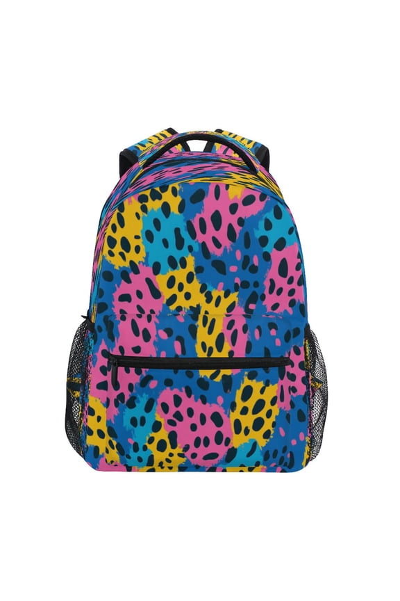 Backpack 16x11.4x6.9 Inches Fashion Backpack Shopping Travel Outing Backpack Colour Leopard Print