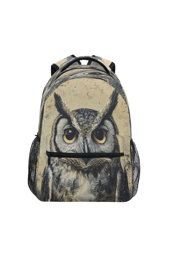 Backpack 16x11.4x6.9 Inches Fashion Backpack Shopping Travel Outing Backpack Cool Big Owl