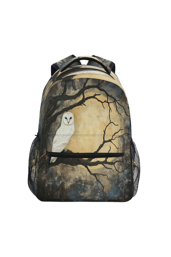 Backpack 16x11.4x6.9 Inches Fashion Backpack Shopping Travel Outing Backpack Cool Owl Of The Night