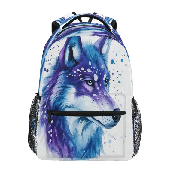 Backpack 16x11.4x6.9 Inches Fashion Backpack Shopping Travel Outing Backpack Cool Wolf Pattern