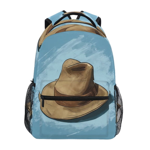 Backpack 16x11.4x6.9 Inches Fashion Backpack Shopping Travel Outing Backpack Cowboy Hat